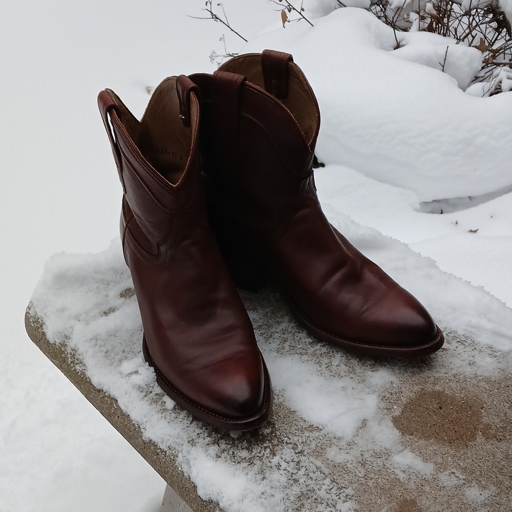 Tecovas The PENNY Brown Leather Cowboy Boots Sz 9.5 - Picture 15 of 16